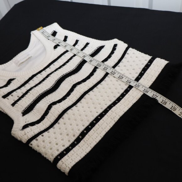 House of Harlow 1960 Two Piece Knit Top Skirt Set Black White Size Small** EUC - Picture 6 of 8